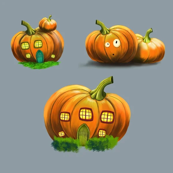 Ilustración de una calabaza . —  Fotos de Stock