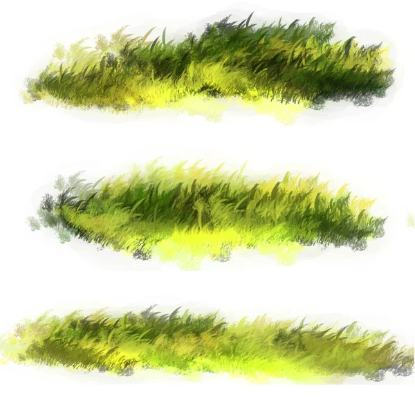 Çim çimen çizim. — Stok fotoğraf