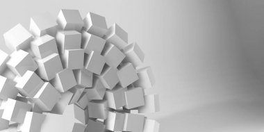 Geometrik şekil 3d görüntü. 
