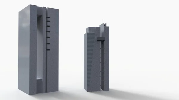 Renderowania 3D budynku. — Zdjęcie stockowe