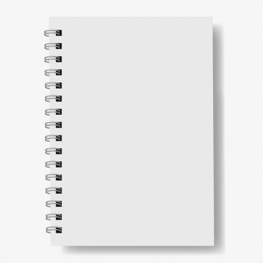 Realistic notebook, vector. clipart