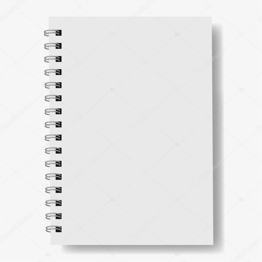 Realistic notebook, vector.