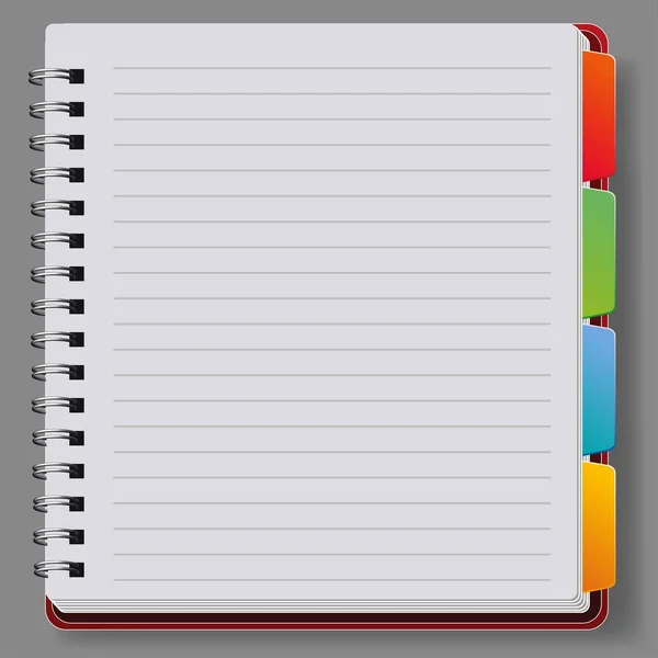 Realistische notebook, vector. — Stockvector