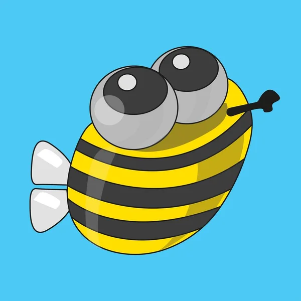 Abeja divertida, vector . — Vector de stock