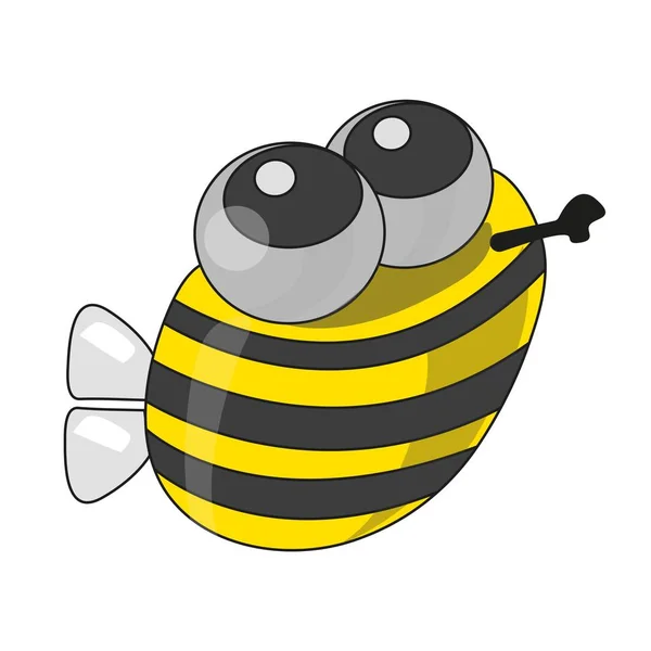 Abeja divertida, vector . — Vector de stock