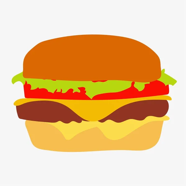Hamburger illusztrációja. — Stock Vector