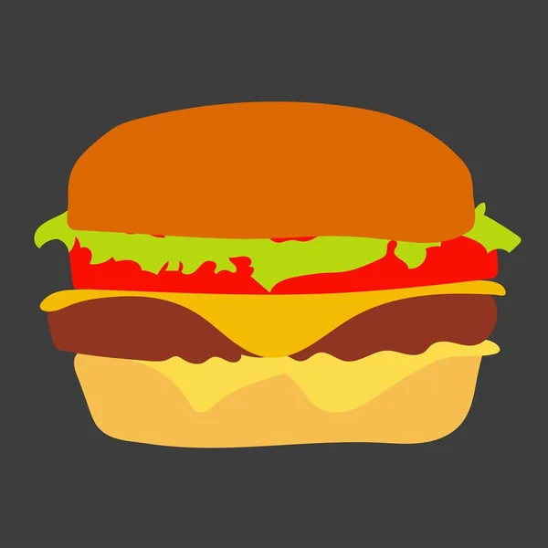 Hamburger illusztrációja. — Stock Vector