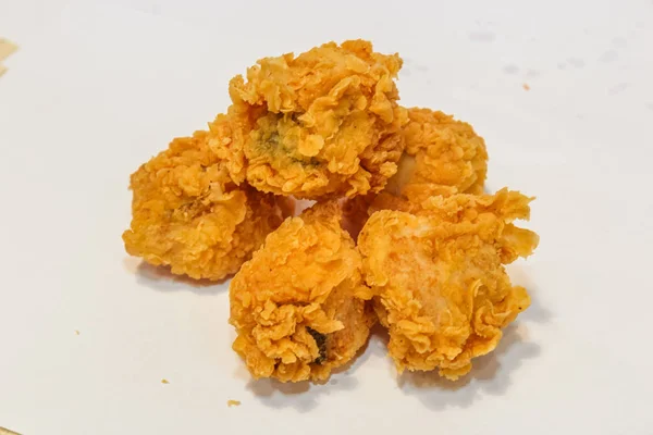 Nuggets Przystawka Filetu Piersi Kurczaka Chrupiącym Panierce Smażonej Oleju — Zdjęcie stockowe