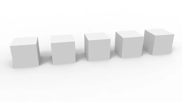 Rendering Illustration Bright Cubes Light Background — Stock Photo, Image