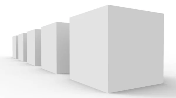 Representación Ilustración Cubos Brillantes Sobre Fondo Claro — Foto de Stock