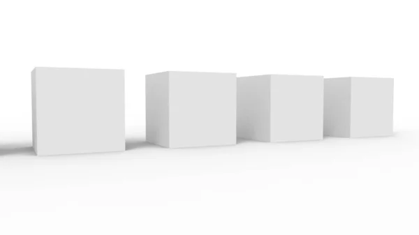 Rendering Illustration Bright Cubes Light Background — Stock Photo, Image