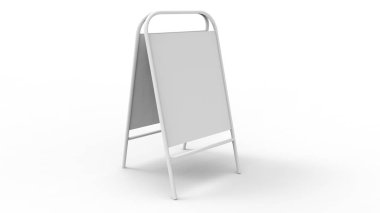 3D çizim, 3D çizim. Reklam için dur, tabela.
