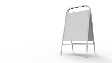 3D çizim, 3D çizim. Reklam için dur, tabela.