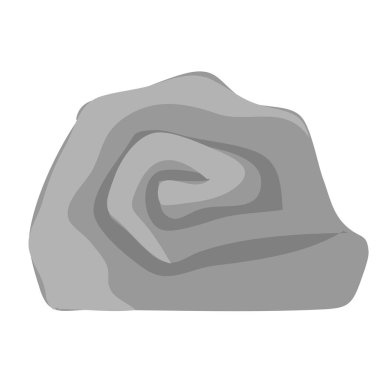 Çizgi film tarzında bir taşın vektör illüstrasyonu.