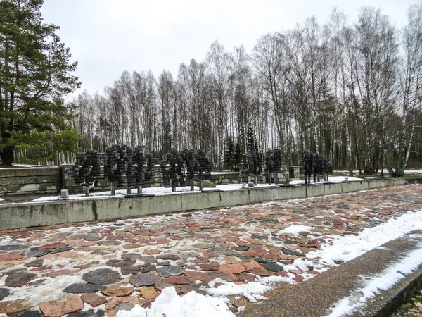 Minsk Belarus January 2020 Historical Village Belarus Memorial Complex Dedicated — Stock Photo, Image