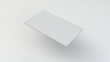 3D çizim, 3D çizim. Hafif bir arkaplanda bir kartvizit tasviri.