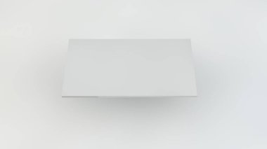 3D çizim, 3D çizim. Hafif bir arkaplanda bir kartvizit tasviri.