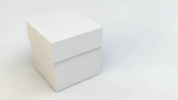 Renderowanie Ilustracja Pudełka Białym Tle — Zdjęcie stockowe