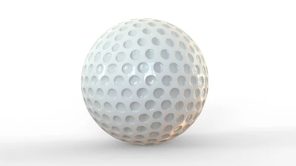 Rendering Illustration Golf Bold Hvid Baggrund - Stock-foto