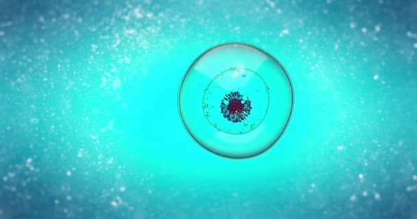 4096X2160 Animace Zavedení Vakcíny Buňky Obsahující Virus Jeho Zničení — Stock video