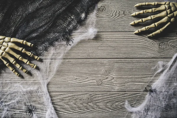 Örümcek ağları ve goblin elleri ile arka plan