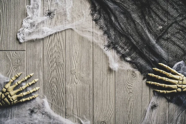 Örümcek ağları ve goblin elleri ile arka plan