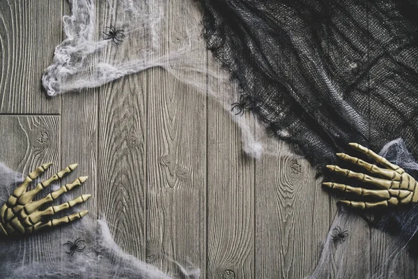 Örümcek ağları ve goblin elleri ile arka plan