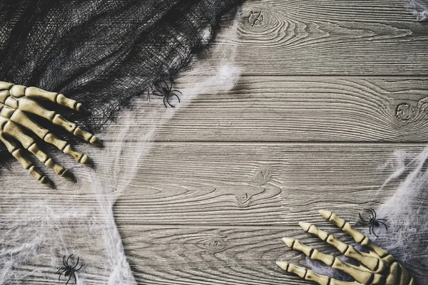 Örümcek ağları ve goblin elleri ile arka plan