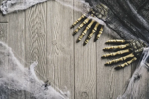 Örümcek ağları ve goblin elleri ile arka plan