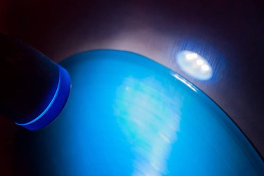 Vinil duvar disko kayda parlayan mavi lamba