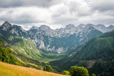 View from Pavlic Pass, Paulitsch Saddle to Kamnik Savinja Alps clipart