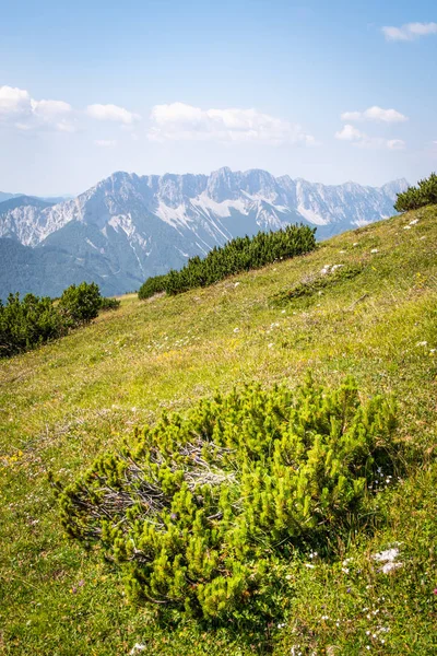 Vista desde la montaña Hochobir, Austria, a Karawanks, Frontera a Eslovenia — Foto de Stock