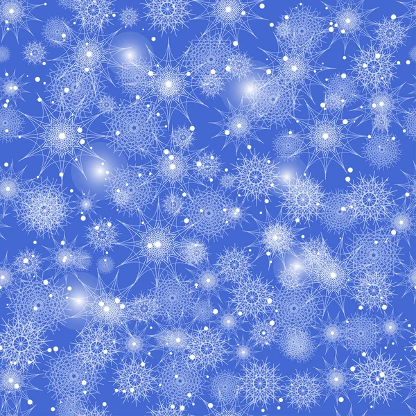 Snowfall. Seamless pattern — Stock Vector