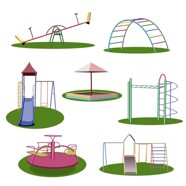 Einen Kinderspielplatz. eine Reihe von Illustrationen. — Stockvektor