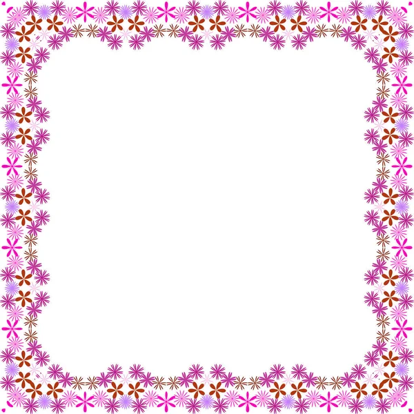 Цветы. Рамка, граница для оформления открыток или веб-страниц . — стоковый вектор