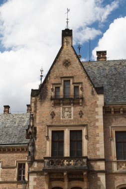 Prague Castle insanların Galerisi'nde inşaat detay. Çekçe