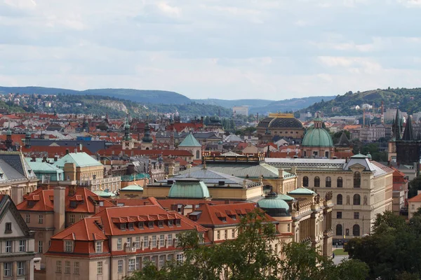 Vue aérienne panoramique de la vieille ville. Prague, tchèque — Photo