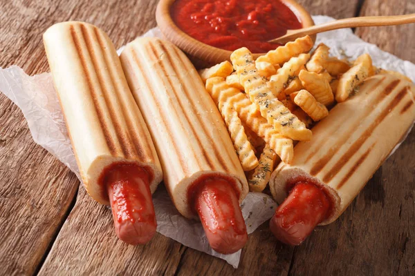 Traditional Brazilian Hot Dog in Closeup and Selective Focus