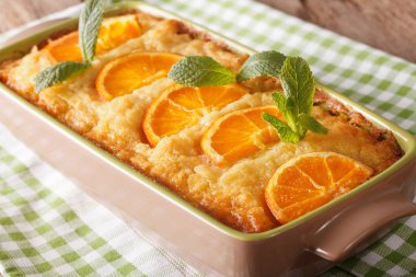 Geleneksel Yunan Yoğurt pasta portakal şurubu ile Portokalopita cl
