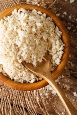 Bir kase içinde kaba kırıntıları Panko breading madde yakın çekim. Ver