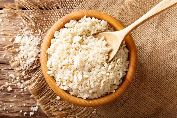 stock image Japanese breadcrumbs Panko for breading in a bowl on a table clo