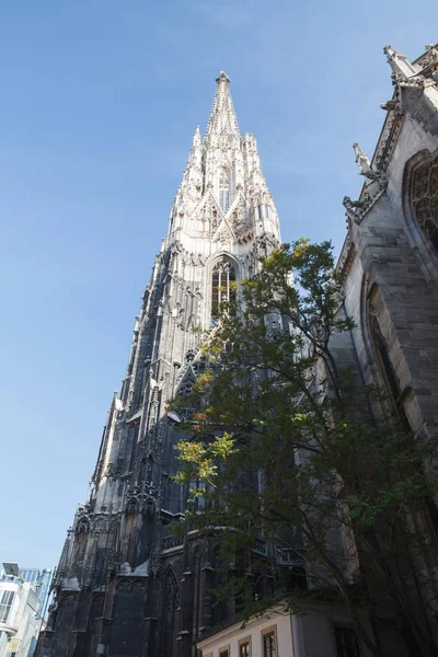 Gotische St. Stephen's kathedraal in Wenen tegen de blauwe hemel — Stockfoto