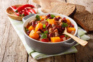 Biber kabak, et ve sebze yakın çekim tablosundaki ile. h