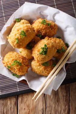 Japonca sıcak patates korokke veya kroket clos breading içinde kızarmış