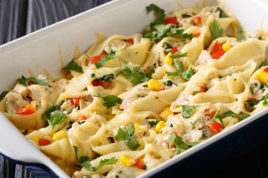 Conchiglioni makarna peynir pişmiş Delicious chic ile doldurulmuş