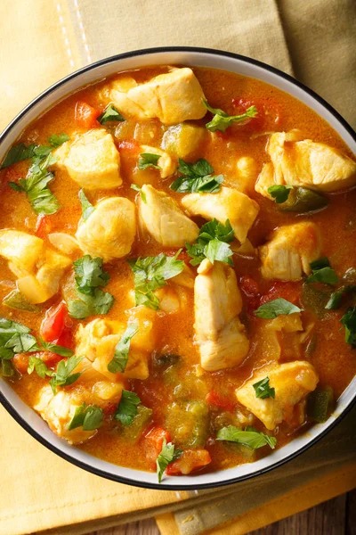 South American Food: Bobo chicken stew with vegetables in coconu — Stock Photo, Image