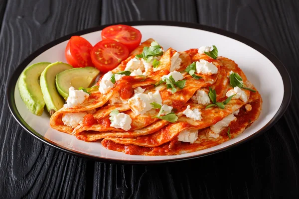 Servir Entomatadas Mexicanas con requesón, salsa de tomate, g —  Fotos de Stock