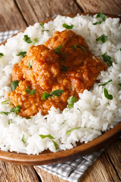 Parsi kyckling dhansak är den viktigaste komfort mat. Det är det. — Stockfoto