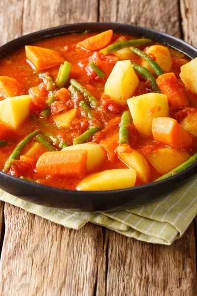 Yataklete Kilkil Maravilhoso picante Etiópia Vegtable Stew closeup — Fotografia de Stock