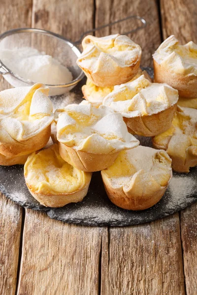 Soffioni Abruzzesiare Cute Little Italian Cupcakes Muffins Filled Fluffy Ricotta — Stock Photo, Image